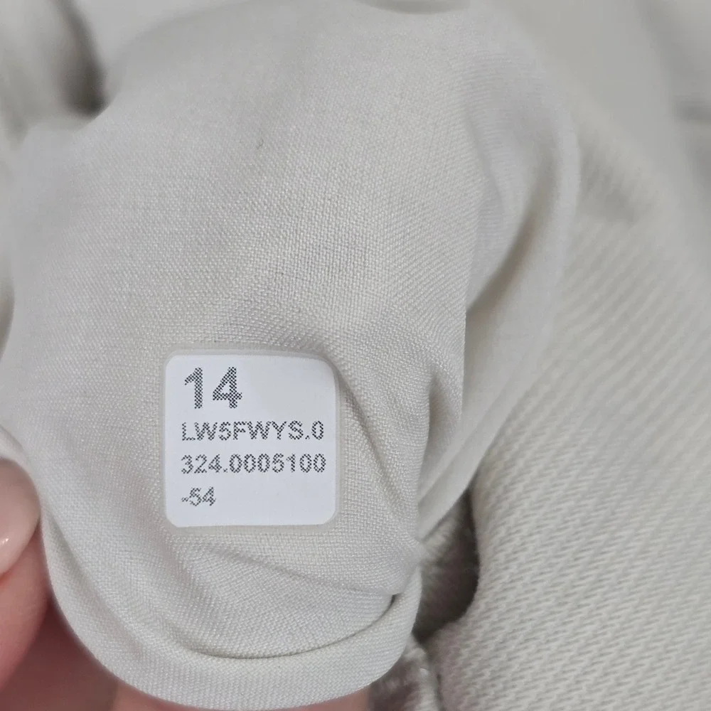 Lululemon Utilitech Relaxed-Fit Mid-Rise Trouser Bone White W5FWYS women's 14
